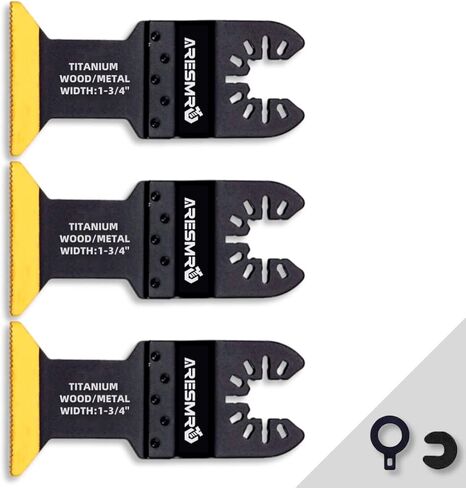 شفرات منشار متعددة المهام من التيتانيوم من أريسمرو، شفرات منشار قطع الطاقة للخشب والمعادن والمواد الصلبة، 3 عبوات in Kuwait