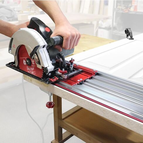 Milescraft 1409 Track Saw Guide – Universal Compatibility for Circular Saws with Blades up to 7-1/4". 50" Expandable Cutting Range with 2" Cutting Depth. All Aluminum Construction. in Saudi Arabia