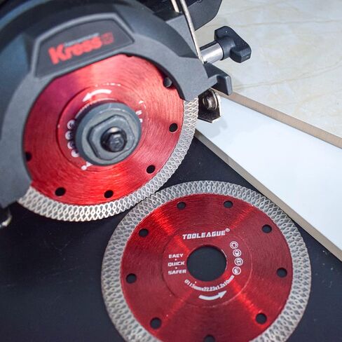 TOOLEAGUE 4-1/2 Inch Diamond Saw Blade, Super Thin Tile Cutting Disc, 10Pcs | Diamond Cutting Wheel for Cutting Porcelain Tile Granite Marbles, Both Dry and Wet Cutting are Acceptable in Saudi Arabia
