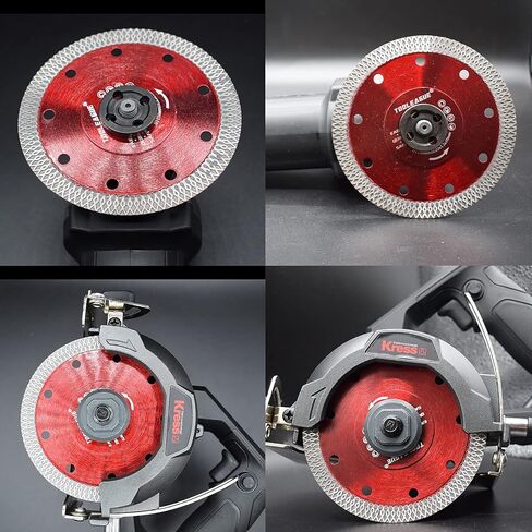 TOOLEAGUE 4-1/2 Inch Diamond Saw Blade, Super Thin Tile Cutting Disc, 10Pcs | Diamond Cutting Wheel for Cutting Porcelain Tile Granite Marbles, Both Dry and Wet Cutting are Acceptable in Saudi Arabia