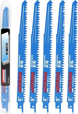 Wood Pruning Reciprocating Saw Blades 9 Inch Sawzall Blades for Trees High Carbon Steel Pruning Blade for Reciprocating Saw (5 Pack/5TPI) in Saudi Arabia