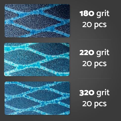أقراص صنفرة بخطاف وحلقة مقاس 5 بوصات على شكل ماسي 80 قطعة، ورق صنفرة مداري مضاد للانسداد 60 80 120 180 220 320 400 600 حبيبة، ورق صنفرة من أكسيد الألومنيوم 8 فتحات بواسطة S&F STEAD & FAST in Kuwait