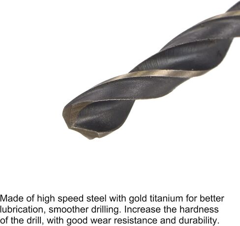 uxcell 5 Pcs High Speed Steel Hex Shank Twist Drill Bit, 5mm Drilling Dia with 1/4 Inch Hex Shank 105mm Length in Saudi Arabia