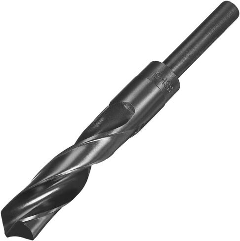 uxcell Reduced Shank Drill Bit 20mm Black Nitride Coated with 1/2 Inch Straight Shank, High Speed Steel HSS 9341 Twist Drill Bit for Stainless Steel Alloy Metal Plastic in Saudi Arabia