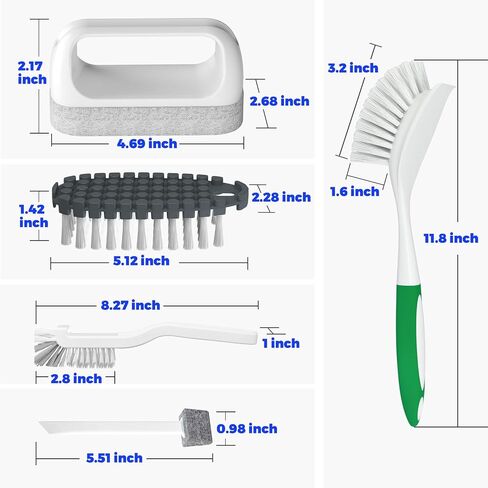 Holikme Dish Brush Cleaning Brush Set for Cleaning Groove Gap,Green | Dish Brush Set Cleaning Brush Set, Scouring Pad for Cleaning, Groove Gap Brushes for Pot, Pan, Abrasive Wheel Brushes in Saudi Arabia