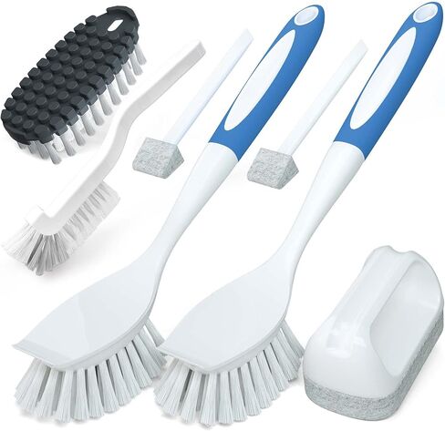 Holikme Dish Brush Cleaning Brush Set for Cleaning Groove Gap,Green | Dish Brush Set Cleaning Brush Set, Scouring Pad for Cleaning, Groove Gap Brushes for Pot, Pan, Abrasive Wheel Brushes in Saudi Arabia