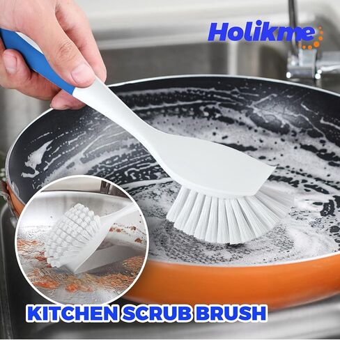 Holikme Dish Brush Cleaning Brush Set for Cleaning Groove Gap,Green | Dish Brush Set Cleaning Brush Set, Scouring Pad for Cleaning, Groove Gap Brushes for Pot, Pan, Abrasive Wheel Brushes in Saudi Arabia