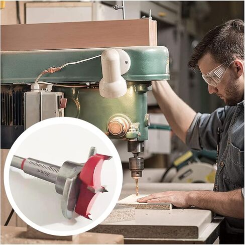 Furnrubden Forstner Drill Bit, 35mm Concealed Hinge Jig kit, Wood Drilling Hole Saw Set Woodworking Drilling Tool Wood Cutter for Face Frame Cabinet Cupboard Door Hinges in Saudi Arabia