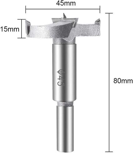 ASNOMY 5 قطع كبيرة الحجم من فورستنر مثقاب ثقب النجارة المملة، 40/45/50/60/70 مم مجموعة أدوات قطع المفصلات الفولاذية من الكربيد للخشب والخشب الرقائقي البلاستيكي (حجم كبير) in Kuwait