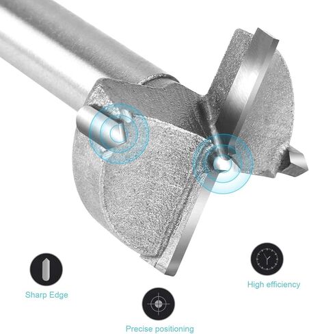 ASNOMY 5 قطع كبيرة الحجم من فورستنر مثقاب ثقب النجارة المملة، 40/45/50/60/70 مم مجموعة أدوات قطع المفصلات الفولاذية من الكربيد للخشب والخشب الرقائقي البلاستيكي (حجم كبير) in Kuwait
