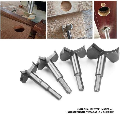 ASNOMY 5 قطع كبيرة الحجم من فورستنر مثقاب ثقب النجارة المملة، 40/45/50/60/70 مم مجموعة أدوات قطع المفصلات الفولاذية من الكربيد للخشب والخشب الرقائقي البلاستيكي (حجم كبير) in Kuwait