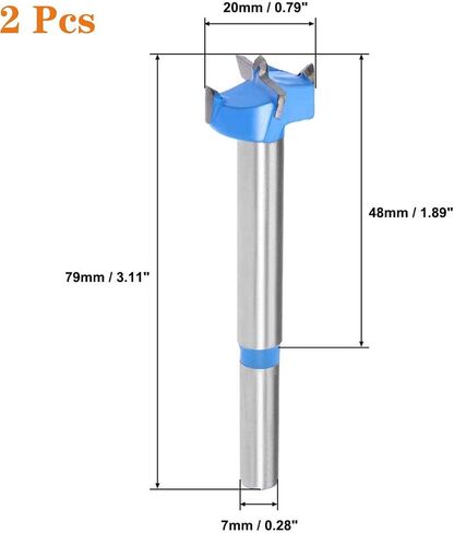 Forstner Drill Bits 80mm, Tungsten Carbide Wood Hole Saw Auger Opener, Woodworking Hinge Hole Drilling Boring Bit Cutter,Round Hole Drill Bit for Wood Diameter （1 Pcs） in Kuwait