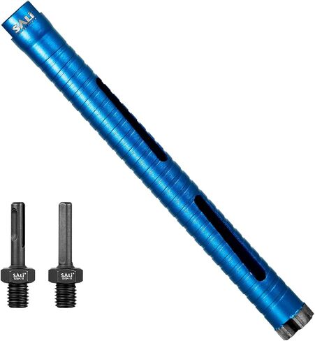 SALI Diamond Core Drill Bits 2" Diameter 10"/254mm Drilling Depth 5/8-11" Thread Core Bit Turbo Laser-Welded Segments for Cured Concrete with, Brick, Block, Masonry, with Two Adapters in Kuwait