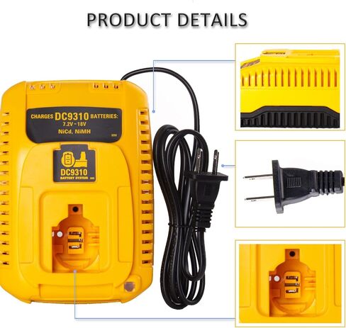 Lilocaja DC9310 18V XRP Battery Charger Replacement for Dewalt 18V Battery Charger DW9116 Compatible with Dewalt 7.2V-18V XRP NiCD/NiMH Battery DC9098 DC9096 DC9091 DW9072(Not for Any Li-ion Battery) in Kuwait