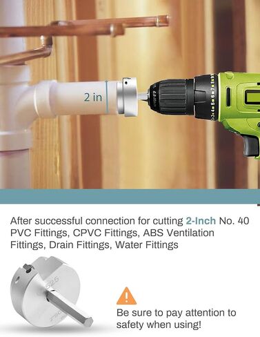 مخرطة أنابيب PVC 3 قطع تشمل رأس 2 بوصة، رأس 3 بوصة، رأس 1-1/2 بوصة in Kuwait
