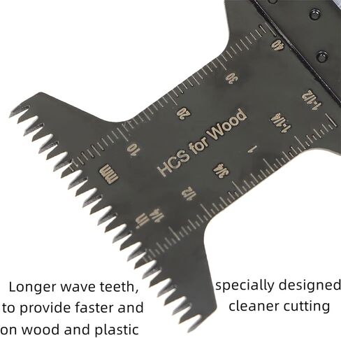 LiGuVCY 1.75 x 3.5 Inch Oscillating Saw Blade Longer Wavy Tooth Multi-Tool Blade for Wood Plastic 60 Pieces in Saudi Arabia