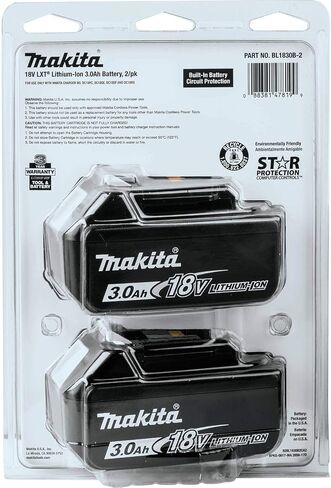 ماكيتا BL1830B 18V LXT بطارية ليثيوم أيون 3.0 أمبير، أسود in Saudi Arabia