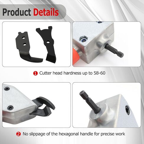 مرفق مثقاب قص الصفائح المعدنية، قاطعة مقصات الصفائح المعدنية شديدة التحمل لقطع الصفائح المعدنية/قماش الأجهزة/قناة التدفئة والتهوية وتكييف الهواء/ألواح التسقيف/الفرن، مقصات توربو قطع مواد 18GA in Kuwait