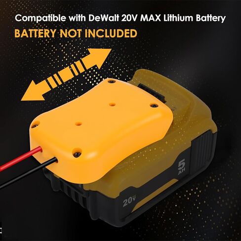 محول طاقة تيار مستمر لبطارية ديوالت 20 فولت بحد أقصى، محول جهد تنازلي من 20 فولت إلى 12 فولت، عاكس 180 وات، منظم محول باك تلقائي لشريط إضاءة LED لعربة الجولف (البطارية غير متضمنة) in Kuwait