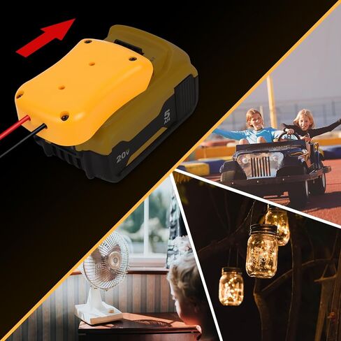 محول طاقة تيار مستمر لبطارية ديوالت 20 فولت بحد أقصى، محول جهد تنازلي من 20 فولت إلى 12 فولت، عاكس 180 وات، منظم محول باك تلقائي لشريط إضاءة LED لعربة الجولف (البطارية غير متضمنة) in Kuwait