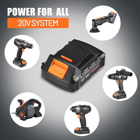 بطارية ENGiNDOT 20 فولت ليثيوم أيون 2.0 أمبير في الساعة بطارية بديلة قابلة لإعادة الشحن لجميع الأدوات الكهربائية اللاسلكية 20 فولت in Kuwait