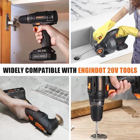 بطارية ENGiNDOT 20 فولت ليثيوم أيون 2.0 أمبير في الساعة بطارية بديلة قابلة لإعادة الشحن لجميع الأدوات الكهربائية اللاسلكية 20 فولت in Kuwait