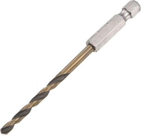 uxcell High Speed Steel Hex Shank Twist Drill Bit, 5mm Drilling Dia with 1/4 Inch Hex Shank 105mm Length in Saudi Arabia