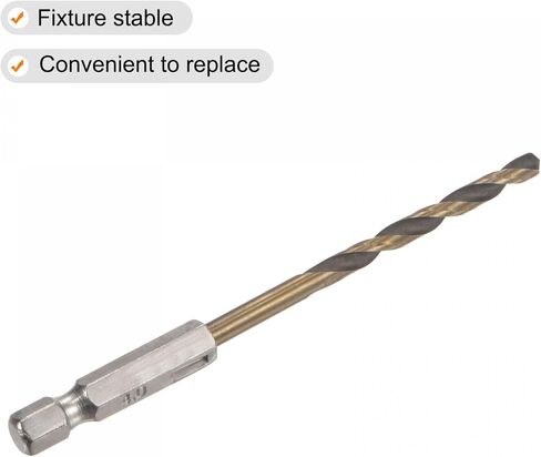 uxcell High Speed Steel Hex Shank Twist Drill Bit, 5mm Drilling Dia with 1/4 Inch Hex Shank 105mm Length in Saudi Arabia