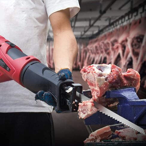 JIAYOUBAO شفرات منشار من الفولاذ المقاوم للصدأ مقاس 12 بوصة لتقطيع اللحوم 3TPI شفرات منشار ترددية ذات أسنان كبيرة غير مصبوغة للحوم المجمدة والعظام والديك الرومي ومكعبات الثلج ولحم الخنزير المقدد والأغنام ولحم البقر ومكعبات الثلج in Kuwait