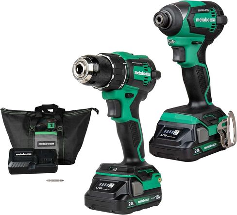 Metabo HPT 18V MultiVolt ™ مجموعة أدوات الحفر والسائق بدون فرش اللاسلكي | تتضمن بطاريات 2-18 فولت 2.0 أمبير | ضمان الأداة مدى الحياة | KC18DEXQB in Saudi Arabia