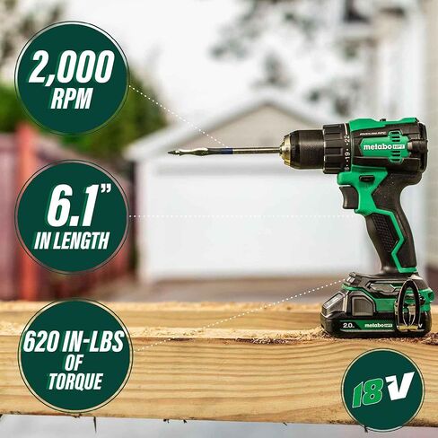 Metabo HPT 18V MultiVolt ™ مجموعة أدوات الحفر والسائق بدون فرش اللاسلكي | تتضمن بطاريات 2-18 فولت 2.0 أمبير | ضمان الأداة مدى الحياة | KC18DEXQB in Saudi Arabia
