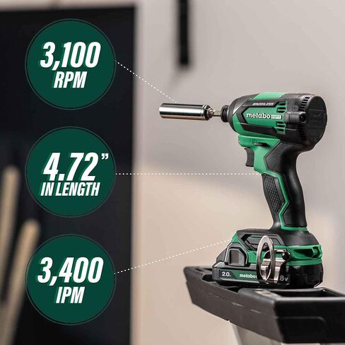 Metabo HPT 18V MultiVolt ™ مجموعة أدوات الحفر والسائق بدون فرش اللاسلكي | تتضمن بطاريات 2-18 فولت 2.0 أمبير | ضمان الأداة مدى الحياة | KC18DEXQB in Saudi Arabia