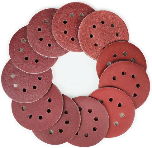 LotFancy 70 PCS 5 Inch 8 Hole Sanding Disc, 800 1000 1200 1500 2000 2500 3000 Grit Aluminum Oxide Fine Sandpaper Assortment, Sand Paper for Wood, Plastic, Rust Removal, Random Orbital Sander Pads in Saudi Arabia