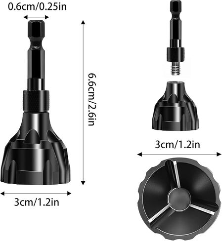 CZS Deburring Tool Chamfer Tool, HSS Hex Shank Deburring Tool for Metal, Bolt Thread Repair with Quick Release Shank Fits, 2 Pack in Saudi Arabia