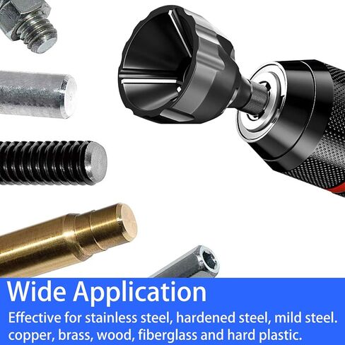 CZS Deburring Tool Chamfer Tool, HSS Hex Shank Deburring Tool for Metal, Bolt Thread Repair with Quick Release Shank Fits, 2 Pack in Saudi Arabia