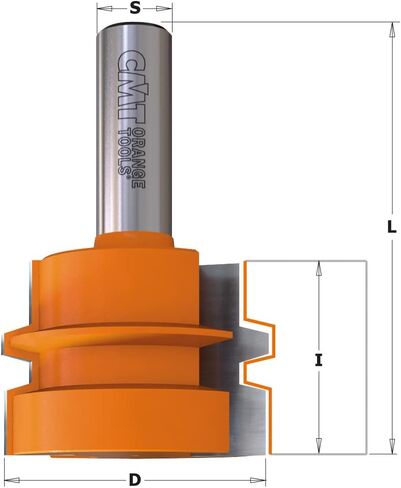 CMT 855.501.11 Reverse Glue Joint Bit, 1/2-Inch Shank, 1-3/4-Inch Diameter, Carbide-Tipped in Saudi Arabia