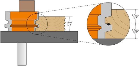 CMT 855.501.11 Reverse Glue Joint Bit, 1/2-Inch Shank, 1-3/4-Inch Diameter, Carbide-Tipped in Saudi Arabia