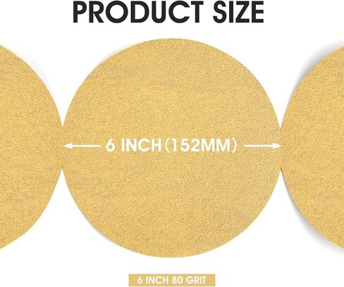 Premium 6 Inch PSA Sanding Discs 100 PCS Aluminum Oxide Sandpaper with Sticky Back 180 Grit Self Adhesive Sandpaper Roll for Orbital Sander in Saudi Arabia