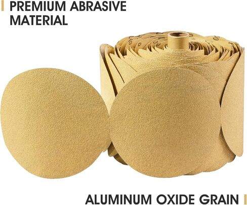 Premium 6 Inch PSA Sanding Discs 100 PCS Aluminum Oxide Sandpaper with Sticky Back 180 Grit Self Adhesive Sandpaper Roll for Orbital Sander in Saudi Arabia