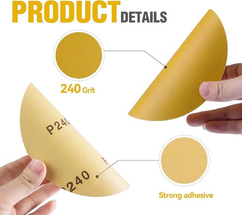 Premium 6 Inch PSA Sanding Discs 100 PCS Aluminum Oxide Sandpaper with Sticky Back 180 Grit Self Adhesive Sandpaper Roll for Orbital Sander in Saudi Arabia