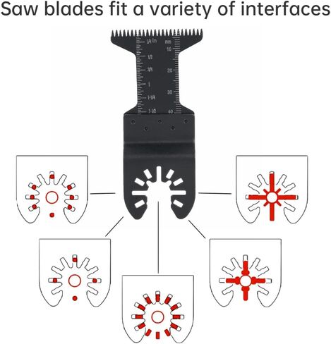 شفرة منشار أداة متأرجحة 20 قطعة من Guudi، شفرة منشار متأرجحة عالمية احترافية، شفرة خشبية متعددة الأدوات، أداة متأرجحة متينة سريعة الإصدار، شفرة متعددة الأدوات تناسب جميع الموديلات (44 مم) in Kuwait