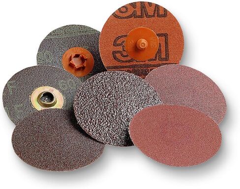 3M Roloc Disc 361F - 80 Grit Aluminum Oxide Grinding and Blending Disc - For Disc Sanders - Roloc Quick Change - Water Resistant YF-Weight Backing - 2" in Kuwait