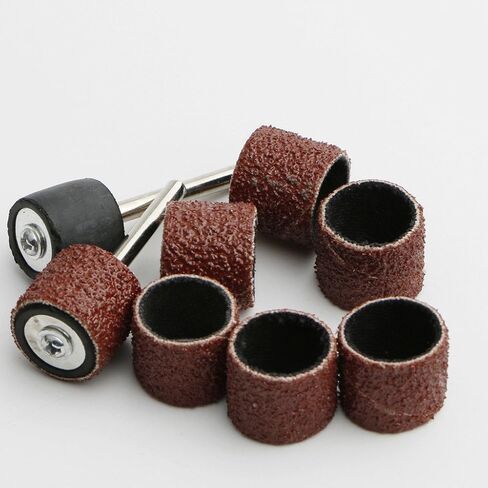 50PCS Sanding Bands Sleeves 60 Grit& 5 Mandrels Electric Grinding Polishing Sandpaper Circle Sand Ting in Saudi Arabia