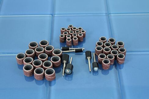 TMAX 51 pc Mixed Size 1/4 Inch 3/8 Inch 1/2 Inch Sand Drum 60 Grit Coarse with 1/8 Inch Mandrels for Dremel Rotary Tools in Saudi Arabia