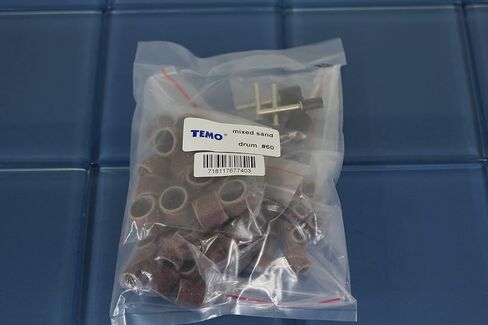 TMAX 51 pc Mixed Size 1/4 Inch 3/8 Inch 1/2 Inch Sand Drum 60 Grit Coarse with 1/8 Inch Mandrels for Dremel Rotary Tools in Saudi Arabia