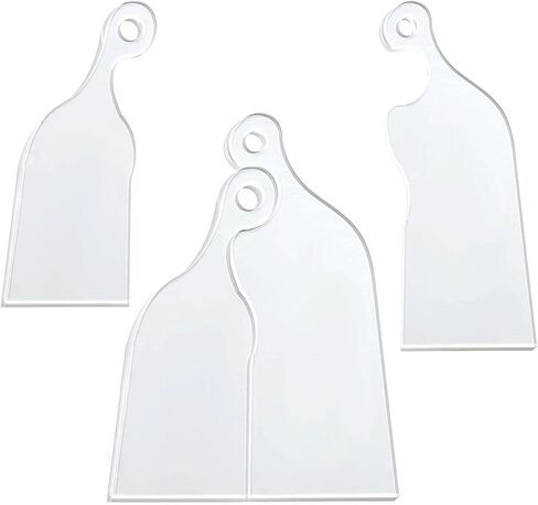 JIAHMOIUG 1 زوج كامل التعشيش الاكريليك لوحة Charcuterie مقبض قالب واضح متعرج الزاوية مقبض قطع المجلس تتبع النجارة جهاز التوجيه قالب قطع دليل الأدوات in Kuwait