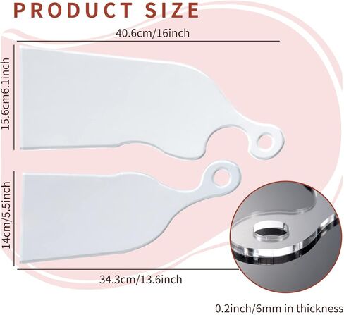 JIAHMOIUG 1 زوج كامل التعشيش الاكريليك لوحة Charcuterie مقبض قالب واضح متعرج الزاوية مقبض قطع المجلس تتبع النجارة جهاز التوجيه قالب قطع دليل الأدوات in Kuwait