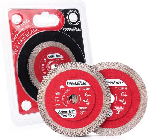 Casaverde 4.5" Super Thin Diamond Tile Blade with 3/8" Arbor | Cutting for Granite Marble Ceramic Porcelain Tiles,Wet/Dry in Saudi Arabia