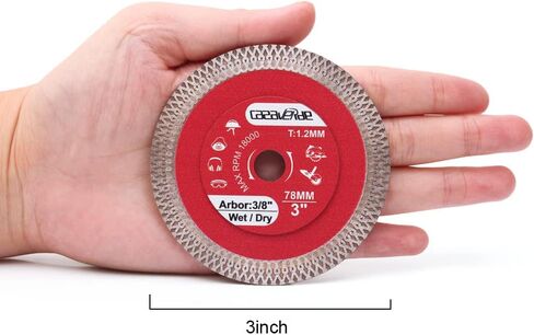 Casaverde 4.5" Super Thin Diamond Tile Blade with 3/8" Arbor | Cutting for Granite Marble Ceramic Porcelain Tiles,Wet/Dry in Saudi Arabia