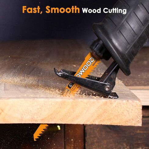 شفرات منشار معدنية/خشبية مقاس 6 بوصات للمناشير الترددية/المنشارية من KOWOOD لشركة Dewalt، Bosch، Black & Decker، Makita، 6 قطع in Kuwait